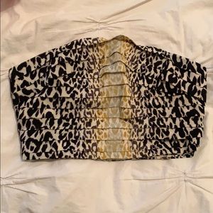 Silence and noise pleated crop top